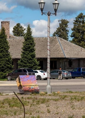 Historic Union Pacific depot that houses the Museum of the Yellowstone in West Yellowstone