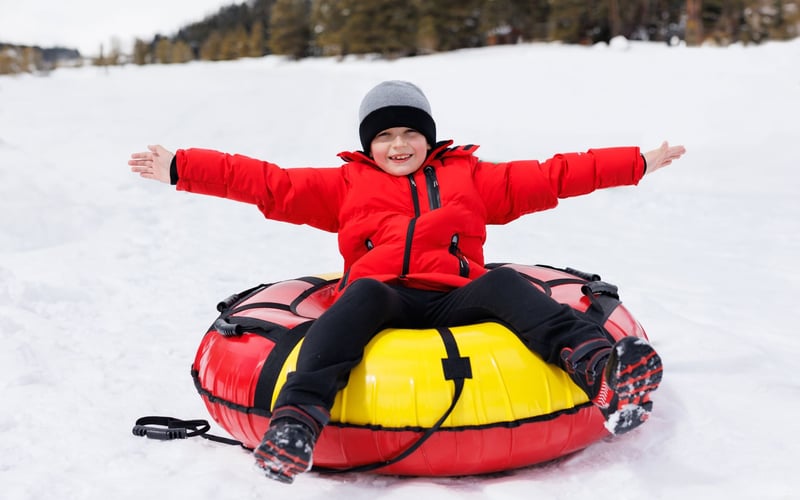 kid snow tubing